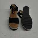 mysoft Womens Espadrille Wedge Sandals EVA Sole Platform Sandal Open Toe Ankle Strap Buckle Shoes (9, Black)