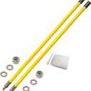 FUYEAR Snow Plow Blade Markers Guides Yellow 24''Steel Wire Structure 304 Stainless Steel Vertical Stud Mount Joint Never Break Never Rust High Visibility Fit for Boss Western plows and More