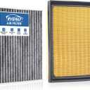Engine+Cabin Air Filters Set Fit for (All Only Fit Hybrid, Not Gas!) 2016-2018 Toyota RAV4 2.5L, 2010-2015 Prius 1.8L Engine Air Filter Replacement for My Car Accessories# 17801-37020 CF10285
