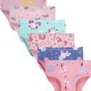 Boboking Soft Cotton Underwear Toddler Girls'Briefs Soft Undies (8, Pink/Owl)