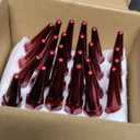 M14X1.5 Red Wheel Spike Lug Nuts, 24 PCS Lug Nut Wheel Accessories with 1 Socket Key, Thread Spiked 4.4" Long Closed End Nuts Compatible with Silverado Sierra 1500