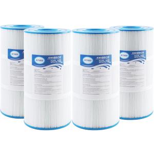 PCC60 Pool Filter Cartridge Replaces Pentair CCP240, Compatible with Unicel C-7469, Pleatco PCC60, Filbur FC-1975, 178569,R173572, 4 X 60 sq.ft. L X OD:14 1/8"x7", 4 Pack