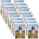PETAFLOP Wooden Bulk 5x7 Picture Frame Set of 18, White Distressed Photo Frames Fits 5 by 7 for Wall or Tabletop Display