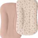 Mi Flor Muslin Baby Lounger Cover 30.7"x20" Snug Fit for Snuggle Me Organic Infant Lounger Ultra Soft, Breathable, CPC Certified, Non-Shrink