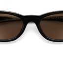 FEISEDY Small Oval Sunglasses for Women Men, Cat Eye 90s Y2k Sunnies, Lightweight Narrow Shades Trendy Glasses B9169 (Black Frame Brown Lens)
