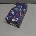 FAHRMOSIS 14 OZ Kids Water Bottle with Straw & 2 Lids (Flip & Spout) Leak Proof Metal Insulated Stainless Steel Reusable Tumbler for School & Sports Water Bottle - Black (Space)