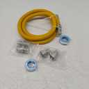 72" Dryer Gas Line Hose/Appliance 3/4 Flexible Natural Gas Line with Connector 1/2" MIP 1/2"FIP 3/4"MIP Fitting,5/8" OD(1/2" ID) Gas Range Connector Kit for Gas Stove,Dryer,Water Heater-by MIFLUS