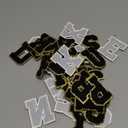 Morcheiong 52Pcs Self Adhesive Chenille Letter Patches A-Z, Chenille Letters for Clothing, Fabric, Shoes, Bags (Black)