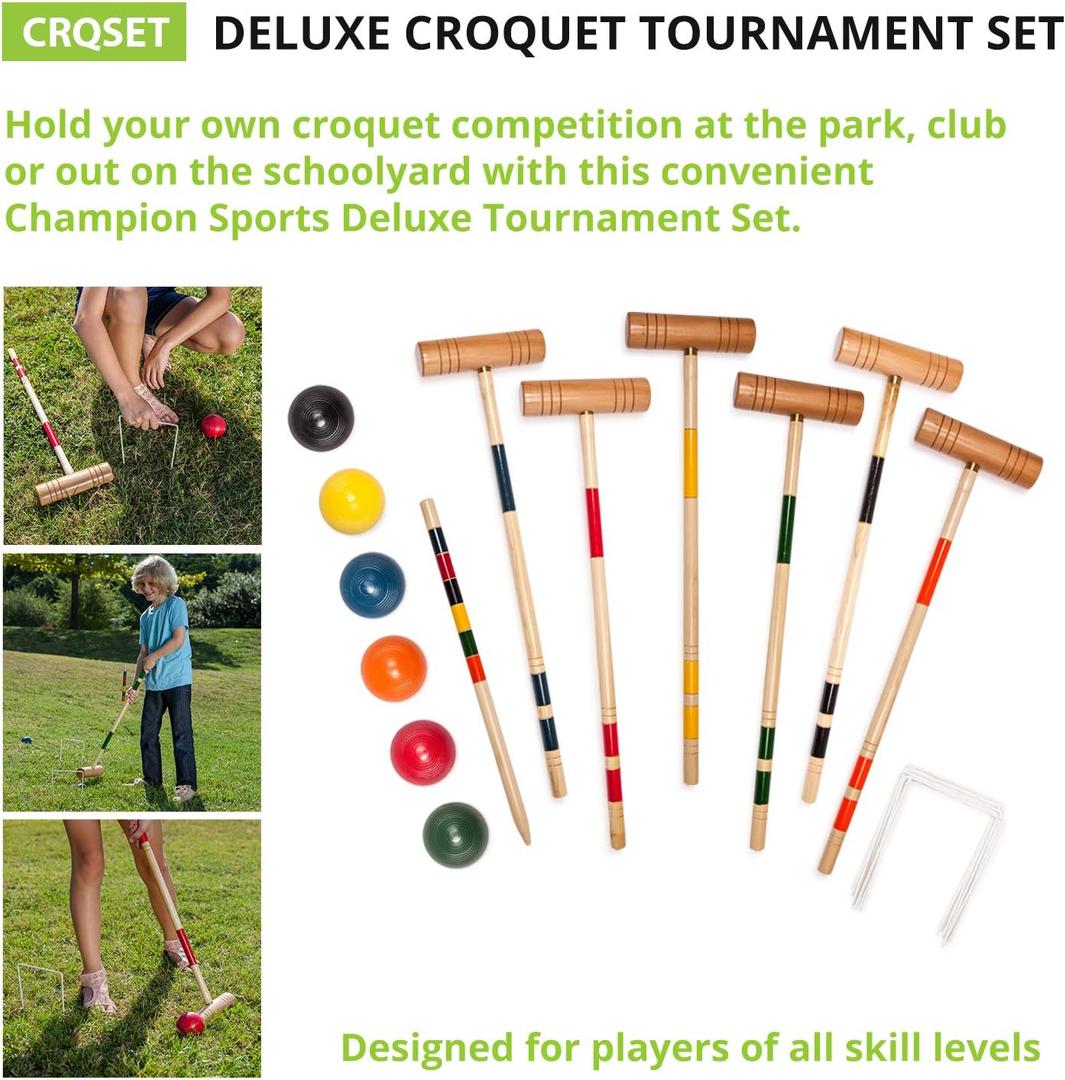 Champion Sports CRQSET Tournament Series Croquet Set