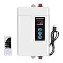 Electric Tankless Water Heater, 110V, 3KW, Digital Display, Self-Modulating, Eco-Smart, Under Sink Application. (110V White)