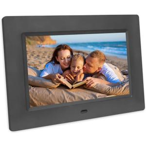 7-Inch Digital Picture Frame with HD IPS Display  USB/SD Compatible, Remote Control, Slideshow, Video & Music Support for Mom, Dad & Seniors, Wall Mountable & Easy to Use