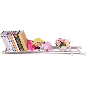 Hershii Tension Shelf Expandable Rod Closet System Heavy Duty Clothes Hanger Adjustable DIY Garage Bathroom Kitchen Storage Organizer Shoe Rack, Plant Stand, Bookshelf (101-152.5cm/39.76-60.03inches, Ivory)