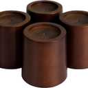 OneDream Wood Bed Furniture Risers Blocks - 4 inch Set of 4 Bed Risers, Heavy Duty Solid Wood Round Risers, Sofa Riser with Non-Slip Pad, Create Storage Space and Easy Cleaning for The Sweeper