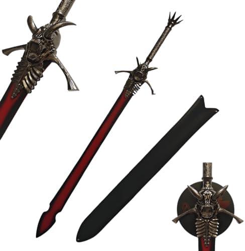 Sword Valley Rebellion/Rebellious Blade - Premium Fantasy-Themed Display Sword - Stainless Steel Blade, Zinc Alloy Guard, 136.5cm/53.74" Length, Hand Forged with Exquisite Detail (with Hanging Board)