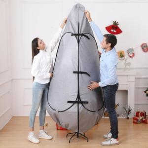 Christmas Tree Bag 9 Ft Large Christmas Tree Storage Bag 9 Foot Tree, Christmas Tree Cover For Upright Storage with Reinforced Handles (Grey)