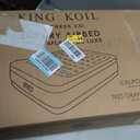 King Koil Luxury California King Size Air Mattress with Built-in High-Speed Pump Best for Home, Camping & Guests, 20" Double High Airbed Adjustable Blow Up Mattress, Waterproof, Black