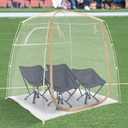 All Weather Proof Pod Sports Pod, 540View Weather Tent, 1-4 Person Instant Tent with Sealed Floor, Outdoor Screen House with Carrying Bag, Screen Room for Sport Event, Camping, Fishing (70"l70"w63"h-clear)