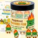Emotional Support Dumpster Fire Affirmation Jar for Women, Teens, Coworkers, Employees  Funny Christmas Stress Relief Gift  60 Positive Cards  Office Humor, Self-Care, Stocking Stuffer