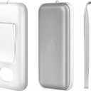 AMAZEAR Battery Holder Compatible with Apple Vision Pro, Portable Accessories Battery Case for Vision Pro with Belt Clip and Cross-Body Strap, Apple VR Headset Power Pack Protective Cover, White