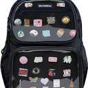 Backpack Ita Bag Pins Display Bag Detachable 2way Unisex (Black)