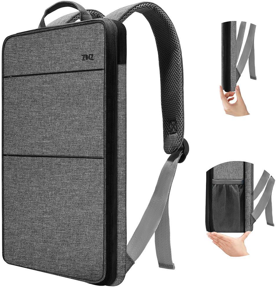 ZINZ Slim & Expandable Laptop Backpack Water Resistant Backpack Travel Backpack Compatible with MacBook Air/Pro/Neo 13-14 inch, XPS 13/14, Surface 13.5" and Most 13-14 NotebooksG01BK01