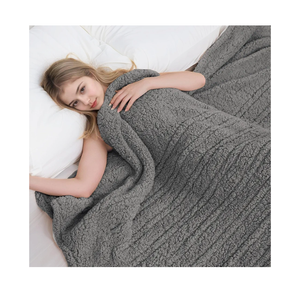 Electric Heated Blanket Full Size 72"×84" with 9 Heating Levels & 1-10Hs Auto Off，Double Sided Plush Sherpa, Energy Efficient, Machine Washable, for Couch & Bed, Light Gray