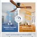 Fanbulous 52 Inch Ceiling Fans with Lights and Remote, 3 Blades Flush Mount Low Profile Ceiling fan, Efficient 3475 CFM, Timer, Quiet 35dB, 3CCT, Reversible for Bedroom Living Room,Foldable Design