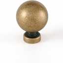 10 Pack 1 Inch Dia Antique Brass Kitchen Cabinet Knobs, Classic Vintage Retro Hardware Drawer Pull for Drawer Cupboard Dresser Wardrobe