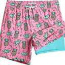maamgic 2 in 1 Mens Swim Trunks 7 Inch Swim Shorts Swim Suits Board Shorts Medium 