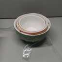 Lareina Ceramic Mixing Bowls for Kitchen, Large Nesting Mixing Bowl Set for Serving, Baking, Food Prepping, Cooking, Salad, Sourdough, Gift, Microwave Safe, Big 3.2/1.7/1.2 Qt, Set of 3, Pastel Color (Yellow/Pink/Green)