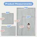 1.5" Thick Baby Play Mat for Floor,50x50 Padded Playpen Mat, Non-Slip