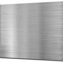 fzxwyishu Stainless Steel Image,Tempered Glass Backsplash For Kitchen Behind Stove,Easy to Clean Kitchen Sink Cover Splash Guard, Home Kitchen Dcor (30"x14"(76.2x35.56cm))
