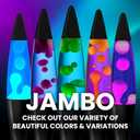 JAMBO 16" Beautiful Lamp- Blue with White/Blue Wax, Relaxing Liquid Lamp for Living Room Office Bedroom Adults Teens Kids, Magma Light, Night Light Nightlight, Home Decor