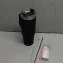 40oz Tumbler with Handle-Glitter Rhinestones Tumbler Bling Cups Stainless Steel Water Bottle Diamond Studded Tumbler for Women-Birthday Gifts for Women, Mom, Wife, Girlfriend (40 oz, Black)