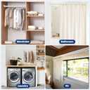 Mavivegue Oval Closet Rod, Closet Rods for Hanging Clothes, Adjustable Closet Rod Expandable 17 to 40 Inches, Wardrobe Closet Organizer for Laundry Room, RV, Closet Storage (white)