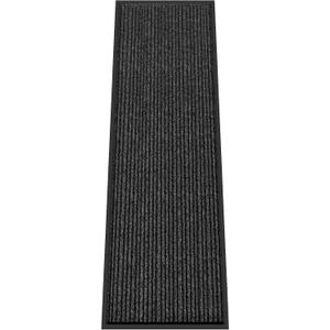 Kuyal Front Door Mat, 3'x10' Indoor Outdoor Entrance Mat, Commercial Floor Mats Inside Outside Entrance, Heavy Duty Durable Welcome, Rubber Backing Non Slip Outdoor Mats for Entryway,Black