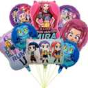 Demon movie Hunters Birthday Decorations, 8PCS Foil Balloons for Boys Girls Kpop Party Supplies..