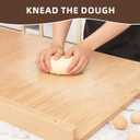 Wooden Pastry Board, Cutting Board with Counter Edge, Reversible Kneading Board for Rolling Dough Bread, Chopping Board with Lip 24X 15.8 in (bamboo D)