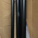 Double Curtain Rod 72 to 144 Inch, HOTOZON 1 Inch Telescoping Double Curtain Rods for Windows, Heavy Duty Double Drapery Rod with Simple Cap Finials, Black