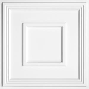 STICKGOO PVC Ceiling Tiles, 2'x2' Glue Up Ceiling Panel White to Prevent Breakage Cover 48 Sq. Ft, Pack of 12 Tiles, 24"x24"