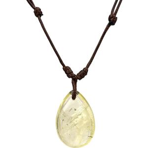 Labradorite Necklace, Natural Grey Moonstone Necklace for Boho Necklace, Handmade Wax Cord Leaf Shape Labradorite Stone Jewelry for Unisex.