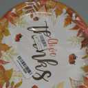 50 Count Thanksgiving Oval Paper Plates, 10" X 12.5" Heavy Duty Paper Plates for Thanksgiving Dinnerware Set, Large Disposable Dinner Platters Give Thanks Fall Plate for Autumn Harvest Party Supplies