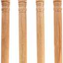 tonchean 28 inch Furniture Legs 4 Pack Turned Farmhouse Table Legs Set DIY Wood Legs Round Farmhouse Legs Replacement Coffee Table Bench Dining Legs Varnish Coated, 28 inches x 2.3 inches x 2.3 inches