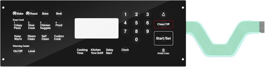 Briidea DG34-00020A Membrane Switch Touchpad Replacement Compatible with Samsung Range Oven NE594R0ABSR/ NE59J3420SS/ NE59J3420SB/ NE59J3421SS/ NE595R0ABSR