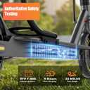 Qlaway 8.5" E Scooter for Adults with Seat 19 MPH 350W Motor 281 WH Battery, Motorized Up to 20 Miles Range, Foldable Scooter Bearing 265 LBS/ APP Control-Gray
