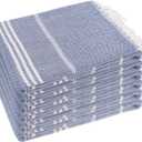 YSYJ Turkish Beach Towel 6 Pack Beach Towels 36"x71" Beach Towel Oversized Sand Free Turkish Towel Quick Dry Bath Towels Navy