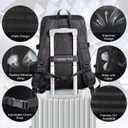 BERTASCHE Lunch Backpack, Laptop Backpack 15.6 inch Work Backpack w/Insulated Cooler Lunch box for Men Women, Tactical Casual Daypack for Commuter Picnic College,Black