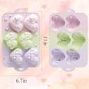 Heart Chocolate Molds Valentine's Day Silicone Molds Colored Heart Shaped Mold for Candy Jelly Cake Resin Soap Candle DIY Crafts