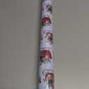 Christmas Wrapping Paper Jumbo Roll with Red Pom Pom, Classic Sled Design Gift Wrap Set for Christmas, Holiday, Party Celebration, 30 Inch X 40 Feet (100 sq. ft. ttl.)