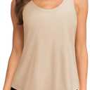 LASLULU Women's Workout Tank Racerback Long Sport Tank Tops Flowy Sleeveless Running Summer Casual Tops 2025 (Apricot X-Large)